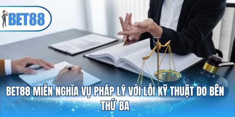 BET88 miễn nghĩa vụ pháp lý với lỗi kỹ thuật do bên thứ ba